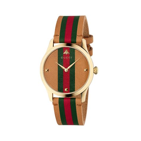 brown leather gucci watch|Gucci men's watches clearance sale.